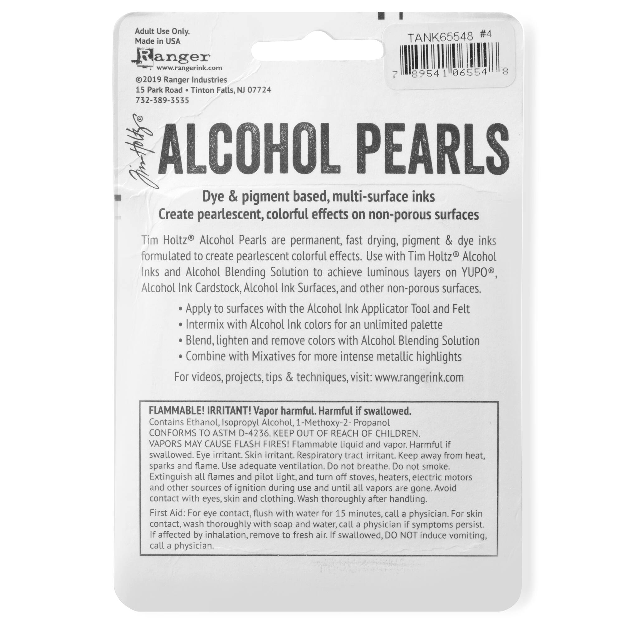 6 Packs: 3 ct. (18 total) Ranger Tim Holtz® Alcohol Ink Pearl Kit 4